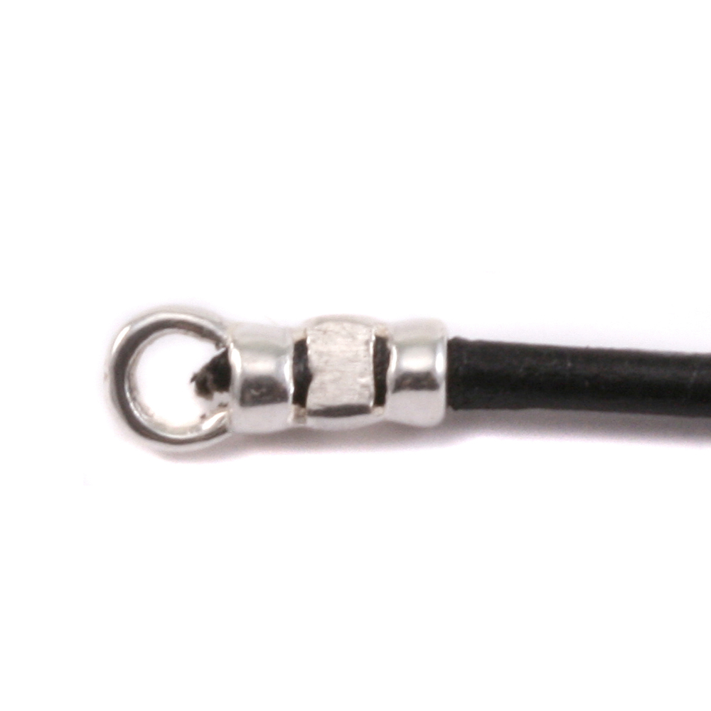 Chain & Clasps Sterling Silver Pinch End Cap, 1.5mm ID, Pack of 2